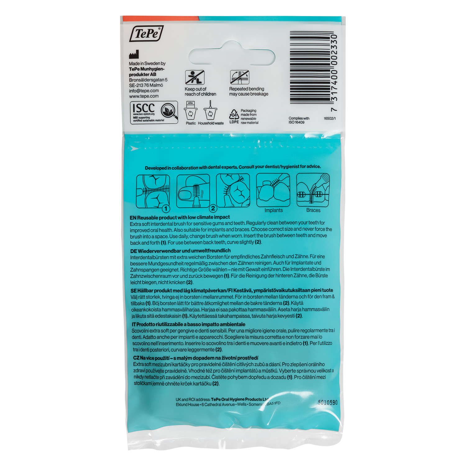 TePe® Interdental Brush Extra Soft Red - Image 5