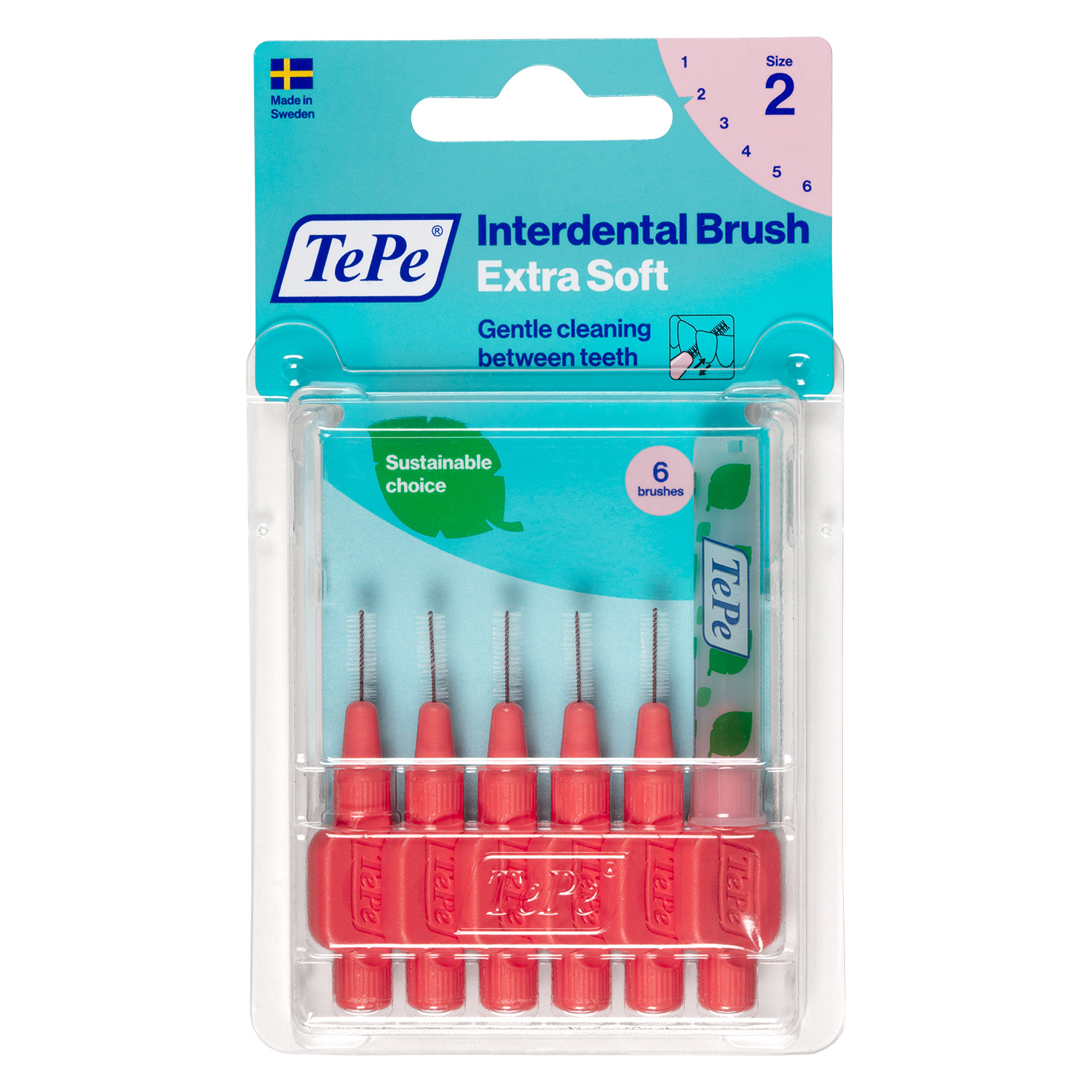 TePe® Interdental Brush Extra Soft Red - Image 8
