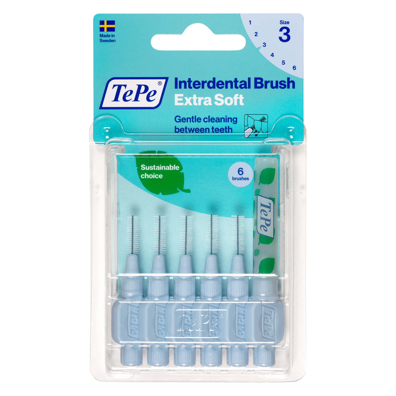 TePe® Interdental Brush Extra Soft Blue - Image 5